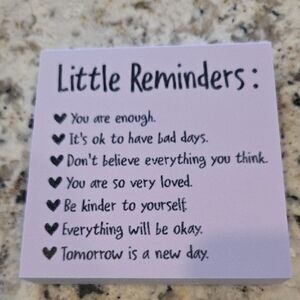 Inspirational Reminder Block Sign